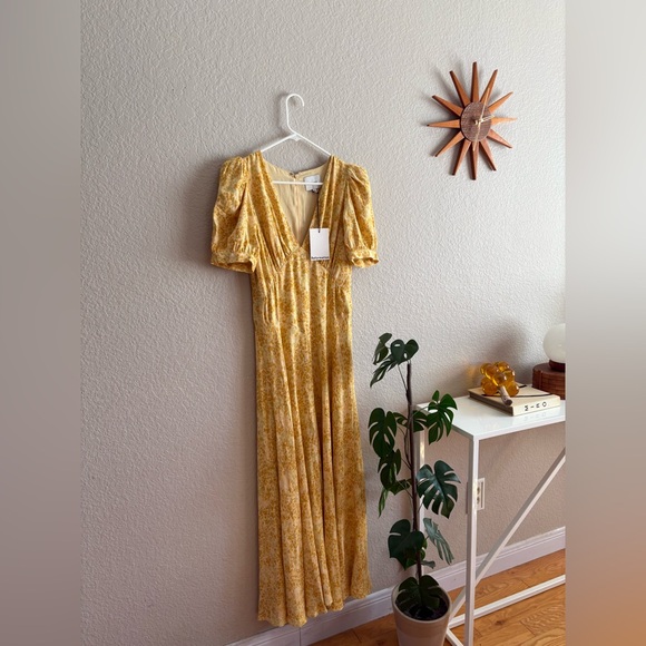 Reformation Dresses & Skirts - Reformation Naira Yellow Floral Dress NWT sz 8 Golden Meadow